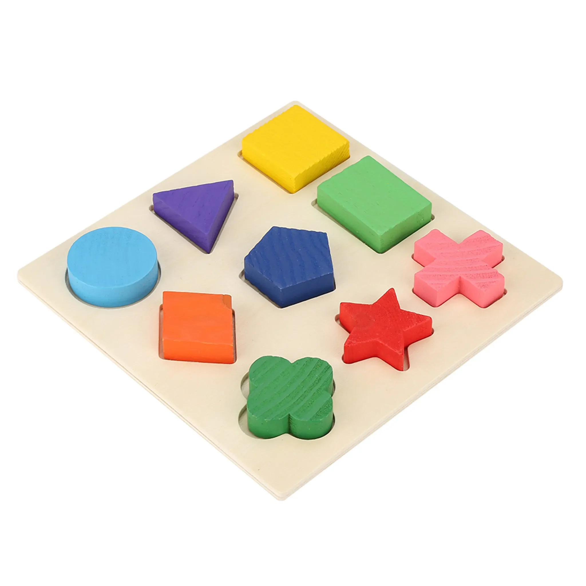 Holz Geometrie Puzzle – Formen stapeln & lernen